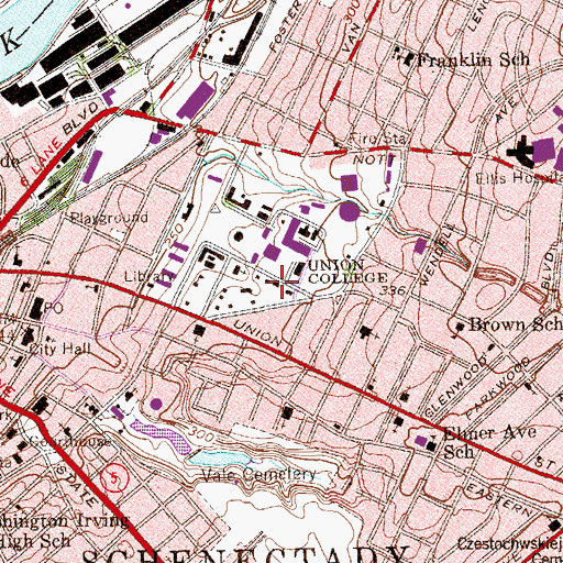 Topographic Map of Lamont House, NY