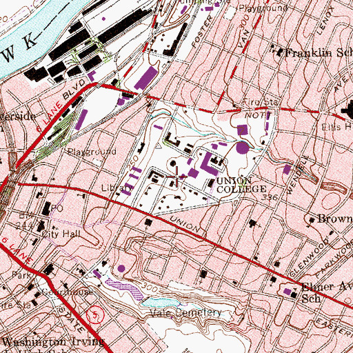 Topographic Map of Memorial Chapel, NY