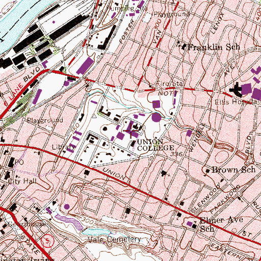 Topographic Map of Science and Engineering Center, NY