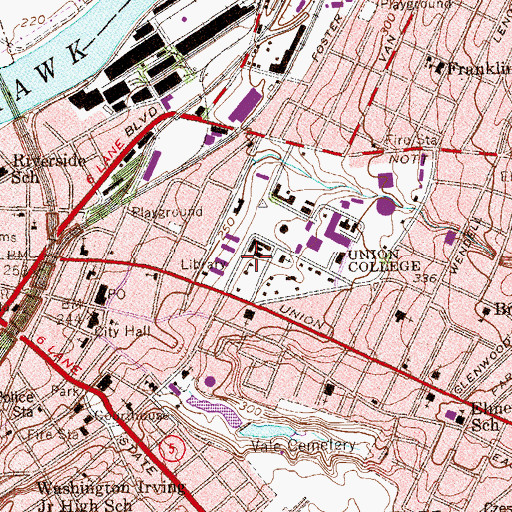 Topographic Map of Silliman Hall, NY