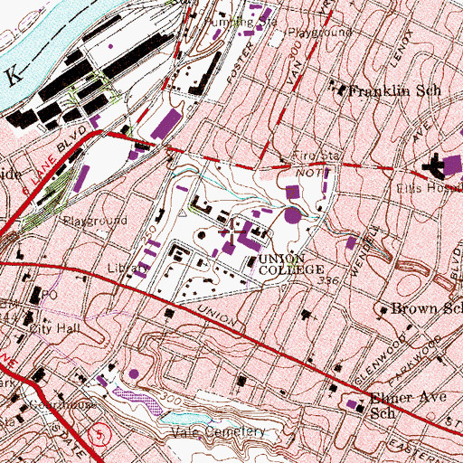 Topographic Map of Social Sciences Building, NY