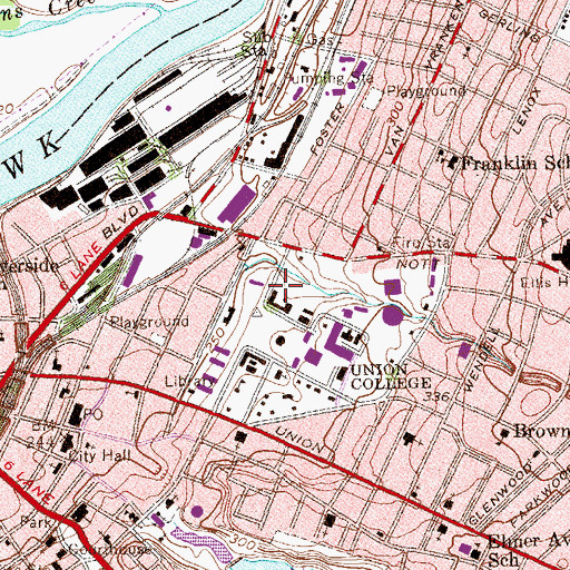 Topographic Map of Morton and Helen Yulman Theater, NY