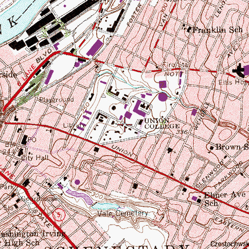 Topographic Map of Beuth House, NY