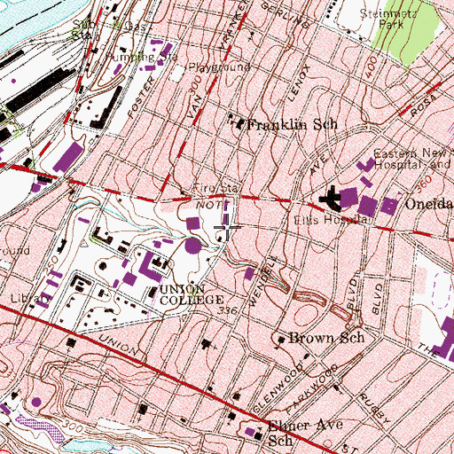Topographic Map of Hickok House, NY
