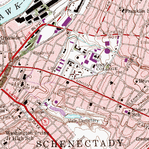 Topographic Map of Orange House, NY