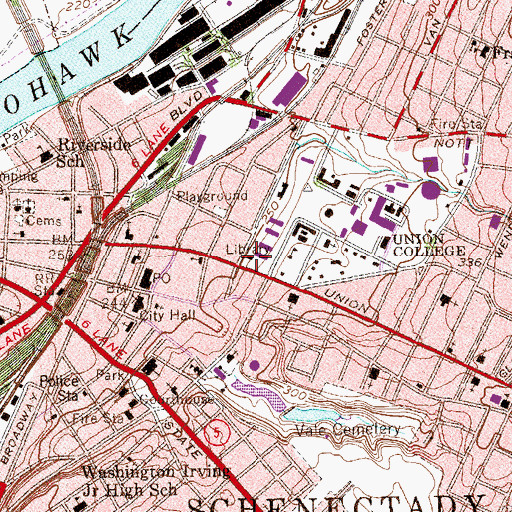 Topographic Map of Webster House, NY