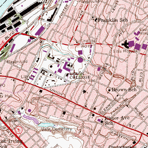 Topographic Map of Alexander Field, NY