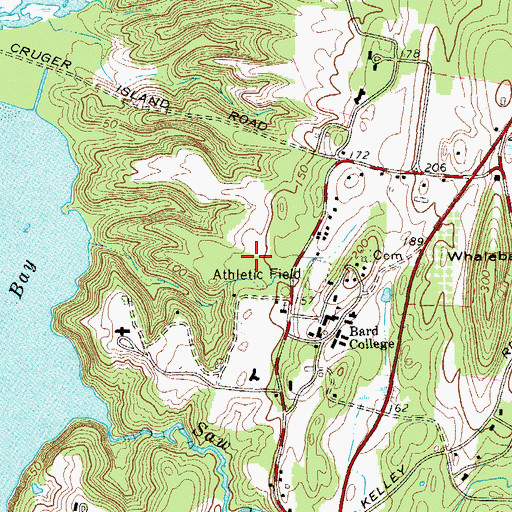 Topographic Map of Woods Studio, NY