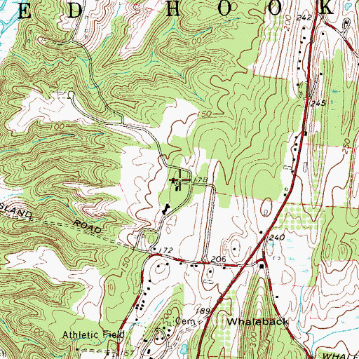 Topographic Map of Ward Manor House, NY