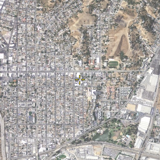 Aerial/Satellite Image of Gates Elementary School, CA