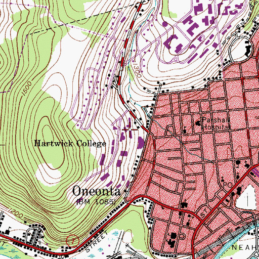 Topographic Map of Holmes Hall, NY