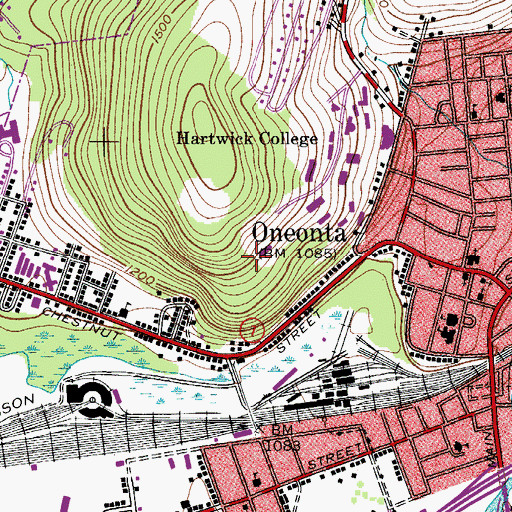 Topographic Map of Oyaron House, NY
