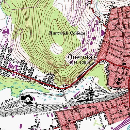 Topographic Map of Hilltops House, NY