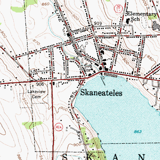 Topographic Map of Holy Trinity Evangelical Lutheran Church, NY