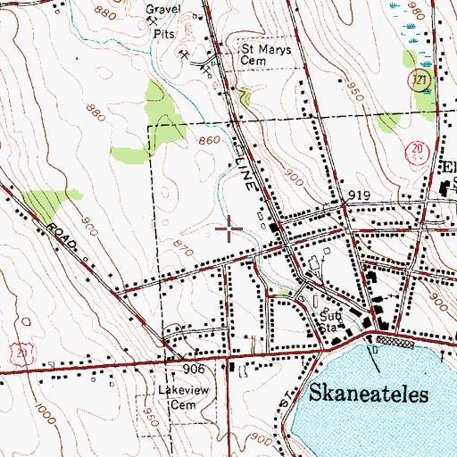 Topographic Map of Skaneateles Municipal Sewage Disposal Plant, NY