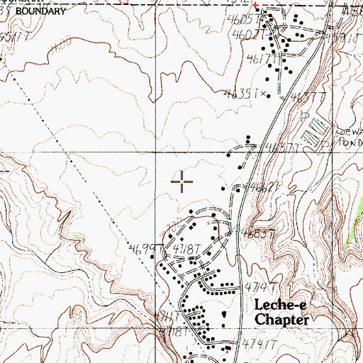 Topographic Map of LeChee Chapter, AZ