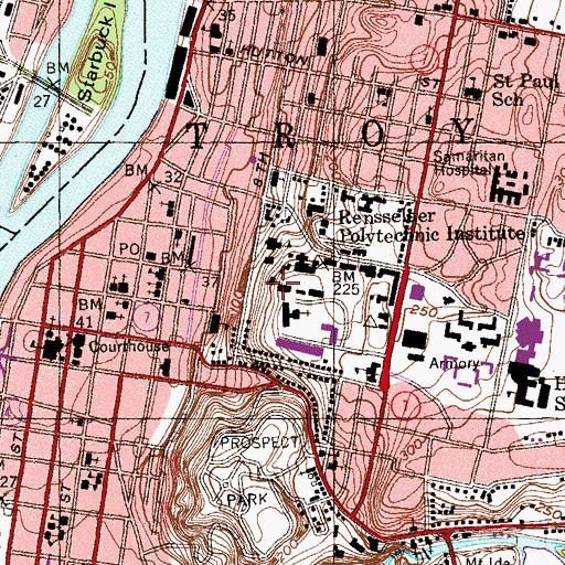 Topographic Map of Carnegie Building, NY