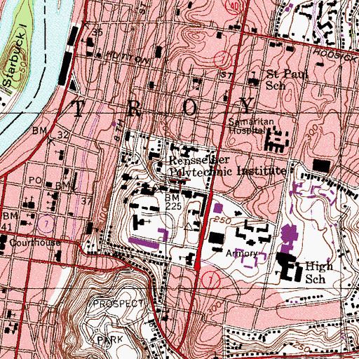 Topographic Map of North Hall, NY