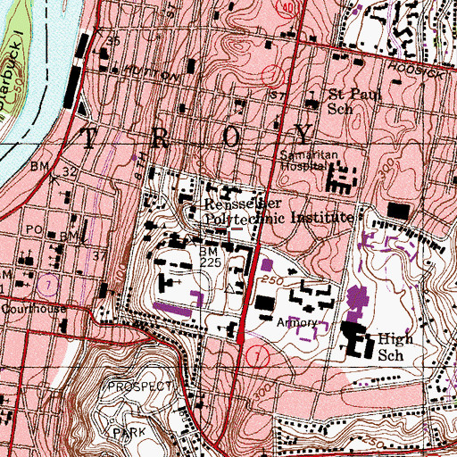 Topographic Map of E Complex, NY