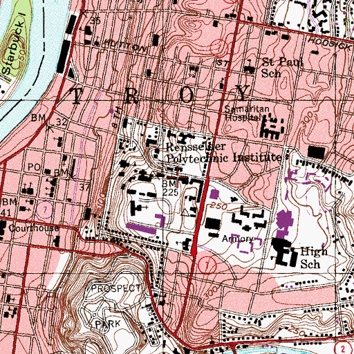 Topographic Map of Ricketts Building, NY