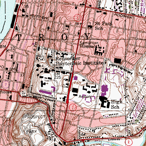 Topographic Map of Quadrangle Complex, NY
