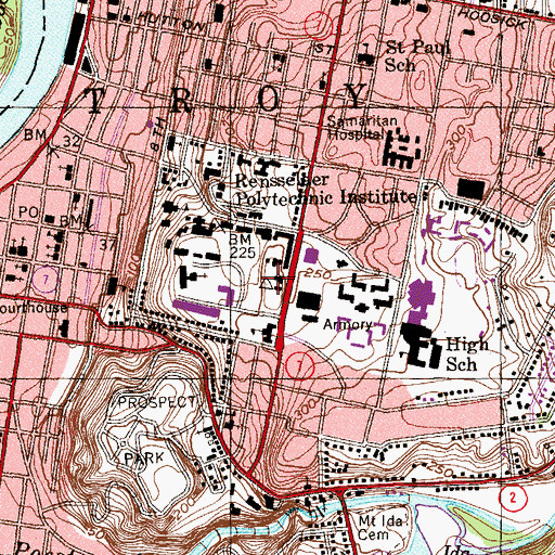 Topographic Map of Low Center For Industrial Innovation, NY