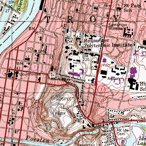 Topographic Map of Materials Research Center, NY