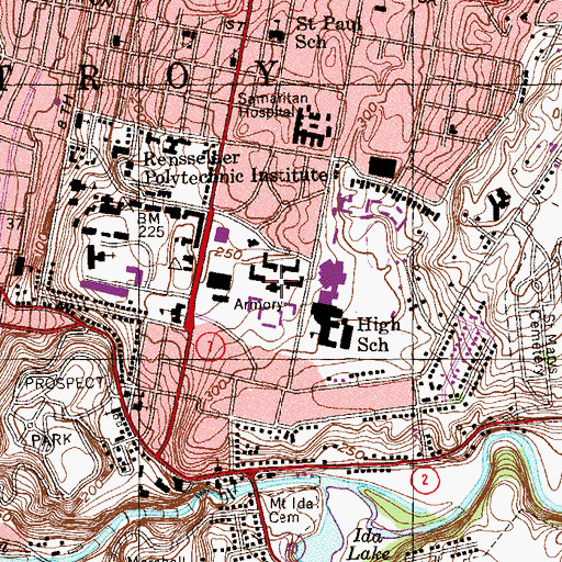 Topographic Map of Commons Dining Hall, NY