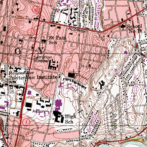 Topographic Map of Houston Field House, NY