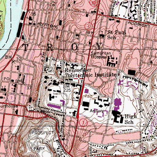 Topographic Map of Anderson Field, NY