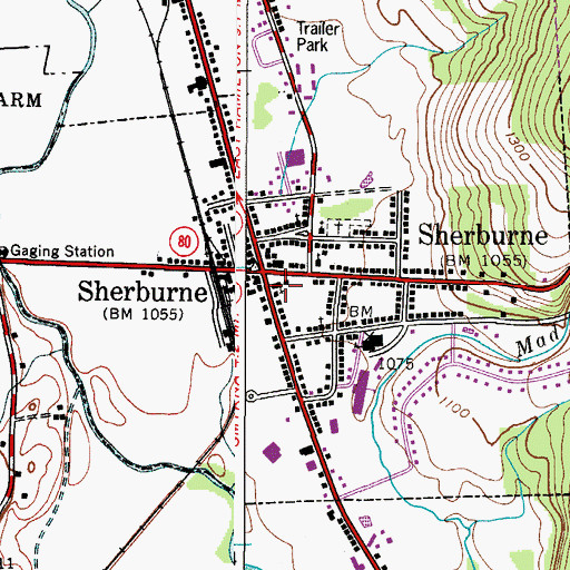 Topographic Map of First Congregational Church, NY