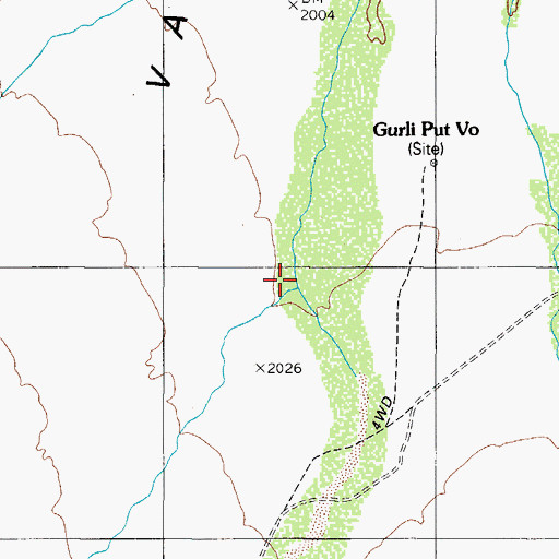 Topographic Map of Ak Chin Wash, AZ