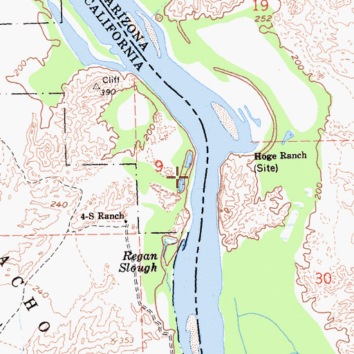 Topographic Map of Gavilan Wash, CA