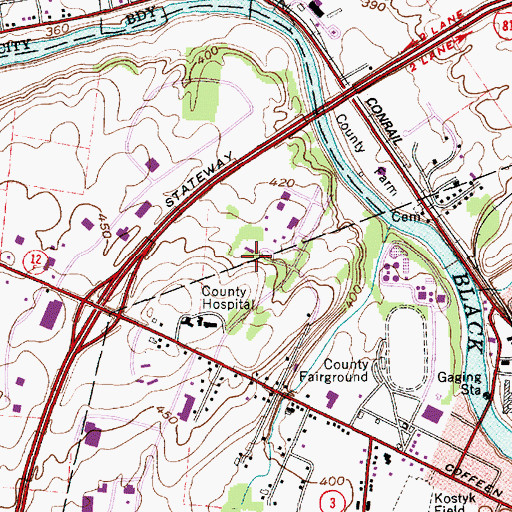 Topographic Map of John T. Henderson Childcare Center, NY