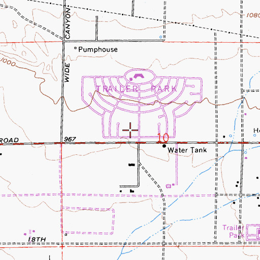 Topographic Map of Desert Crest Country Club, CA