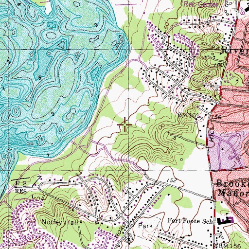 Topographic Map of National Harbor, MD