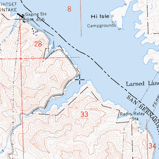 Topographic Map of Gene Wash, CA