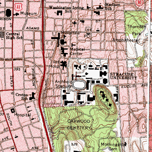 Topographic Map of College of Law White Hall, NY