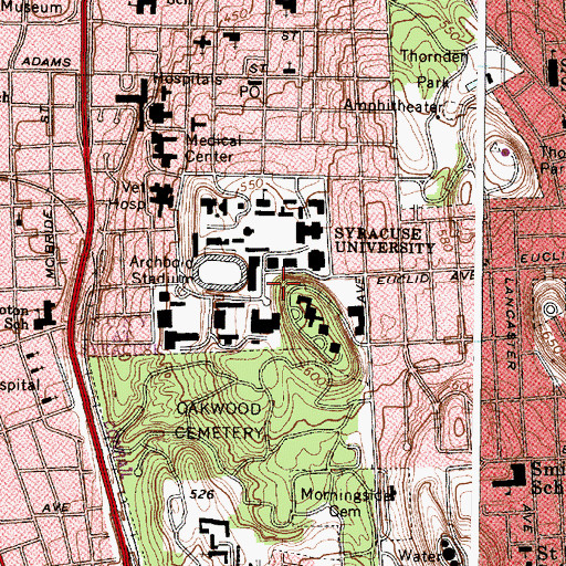 Topographic Map of Flanagan Gymnasium, NY