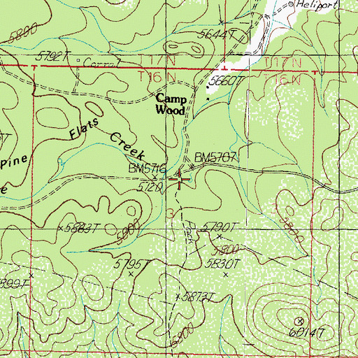 Topographic Map of Merritt Spring, AZ