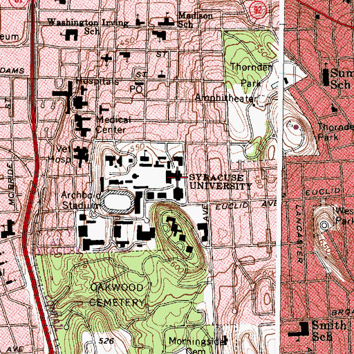 Topographic Map of Link Hall, NY