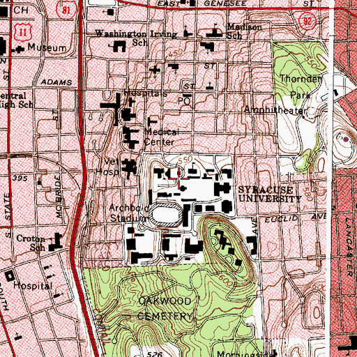 Topographic Map of Eggers Hall, NY