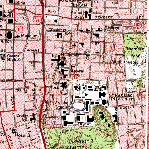 Topographic Map of Marley Education Center, NY