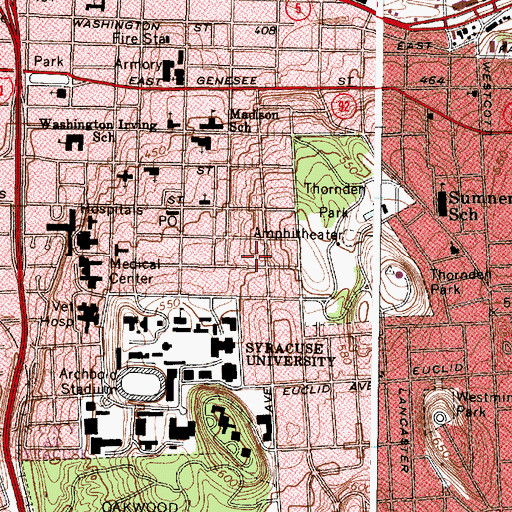 Topographic Map of Marion Residence Hall, NY