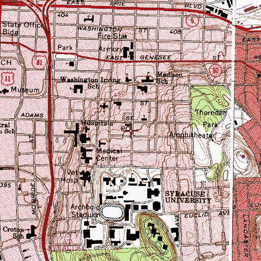 Topographic Map of Marshall Square Mall, NY