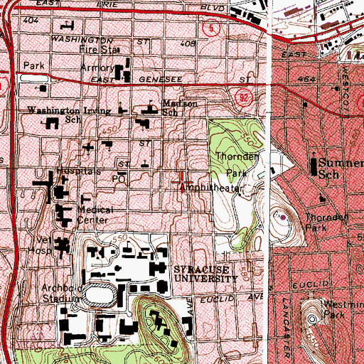 Topographic Map of Haven Residence and Dining Hall, NY
