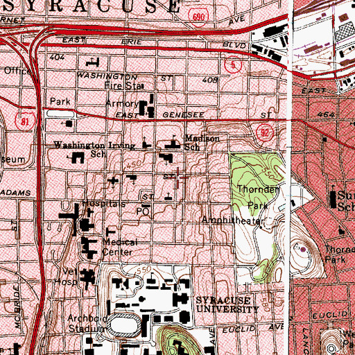 Topographic Map of Winnick Hillel Center, NY