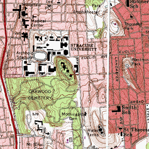 Topographic Map of Day Residence Hall, NY