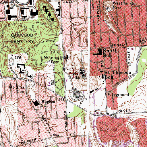Topographic Map of Comstock Art Facility, NY