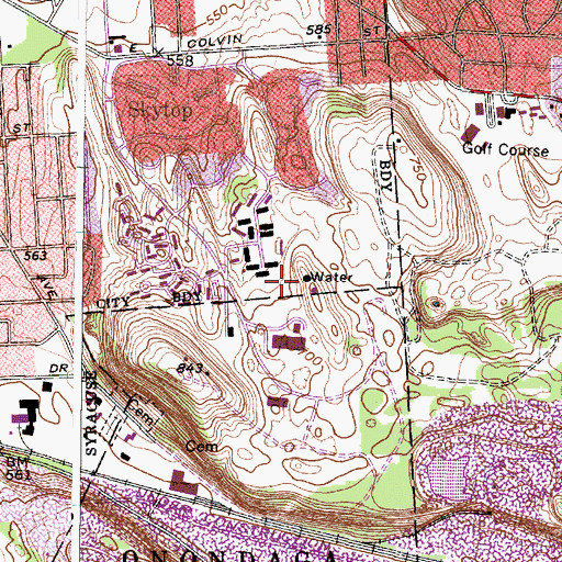 Topographic Map of Tennity Ice Skating Pavilion, NY